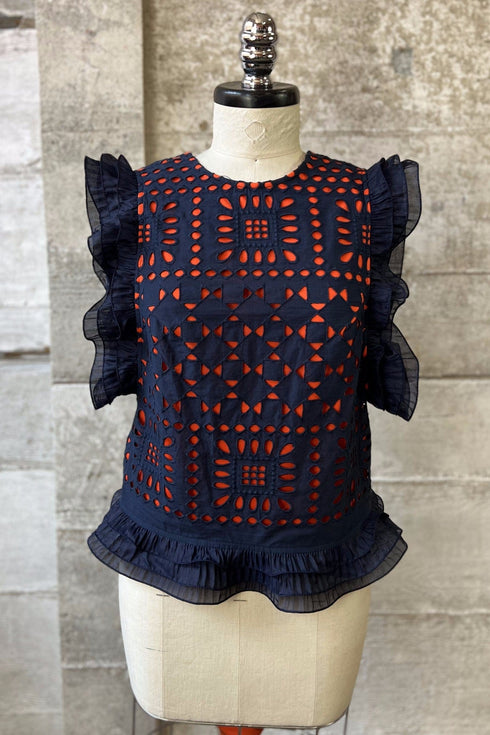 Bel Rose Top - Grenada Eyelet